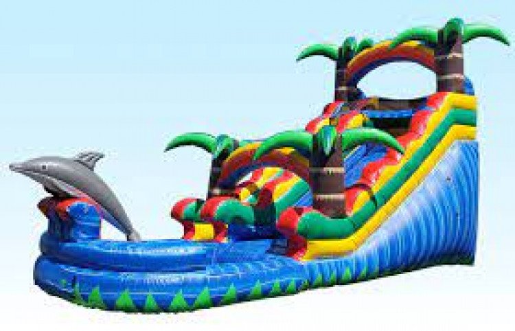 15 Ft Tropical Water Slide