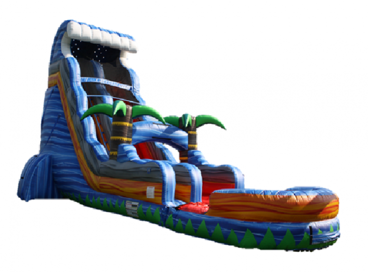 22 FT Tropical Fireblast Tsunami Water Slide